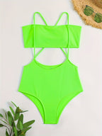 Damen Sportlicher Hochgeschnittener Bikini R&B