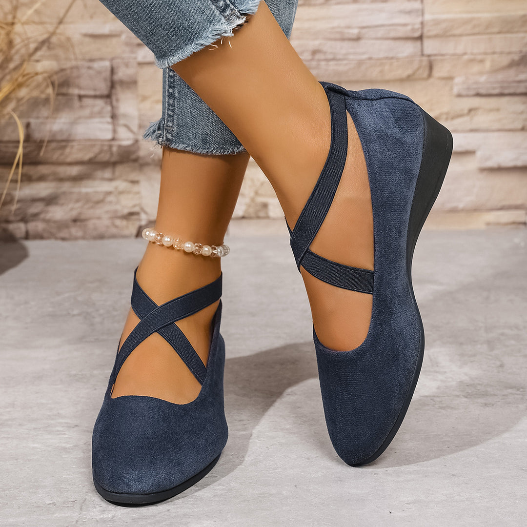 Damen Klassische Ballerinas aus weichem Wildleder R&B
