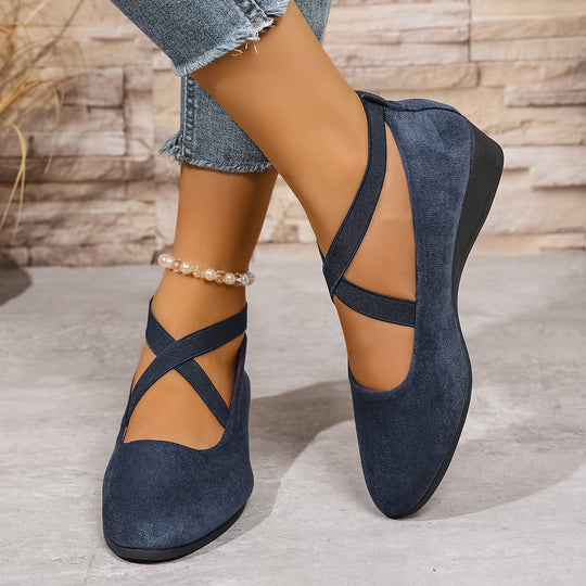 Damen Klassische Ballerinas aus weichem Wildleder R&B