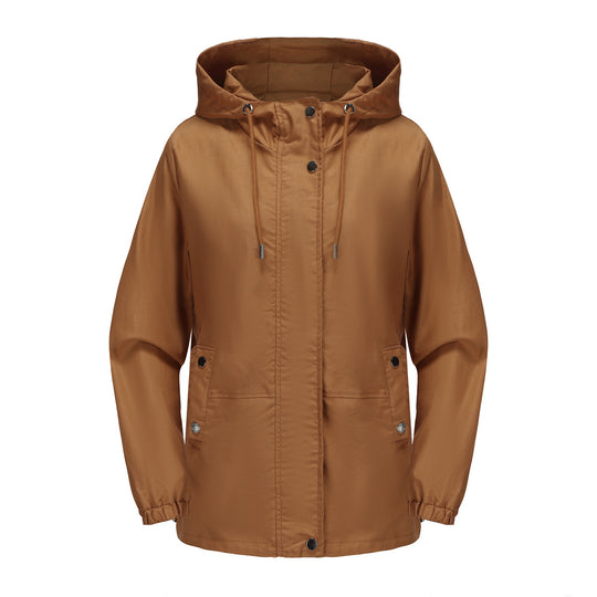 Damen leichte Windjacke mit verstellbarem Bund R&B
