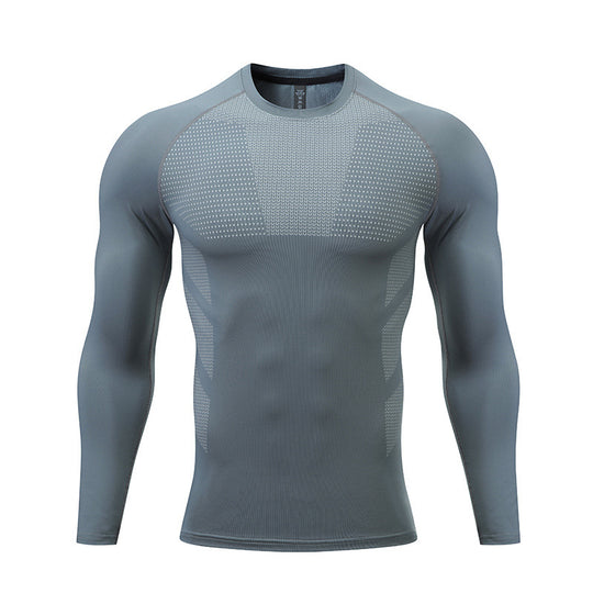 Herren Kompressions-Langarm-Sportshirt R&B