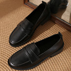 Damen Elegante und bequeme Mokassins mit modischem Riemen R&B