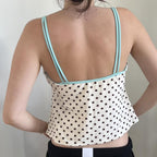 Damen Verspieltes Polka-Dots Top mit feinem Schnürdetail R&B