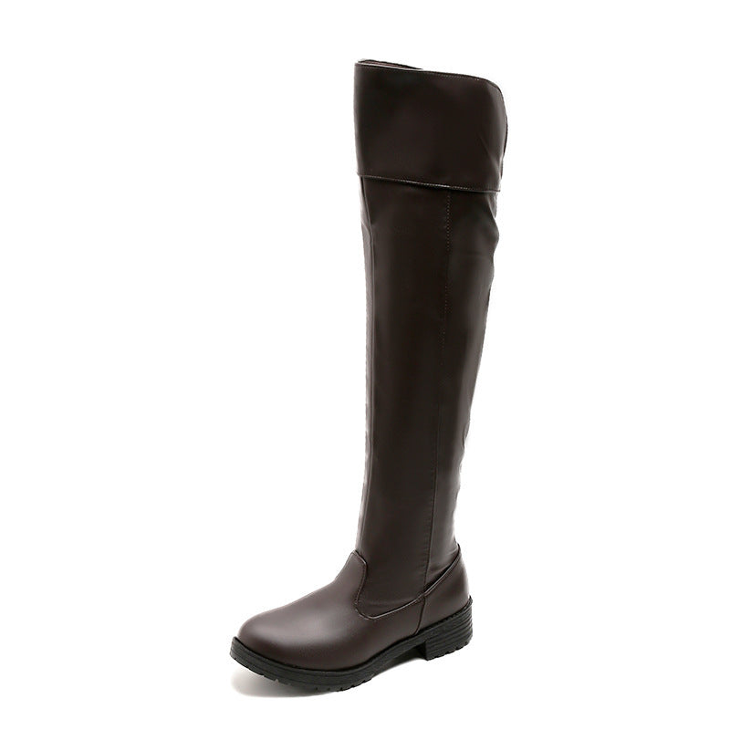 Damen Überknie Stiefel mit elastischer Leiste und rutschfester Sohle R&B