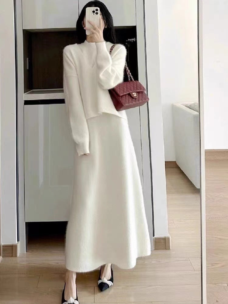 Damen Strickkleid mit Pullover im Set R&B