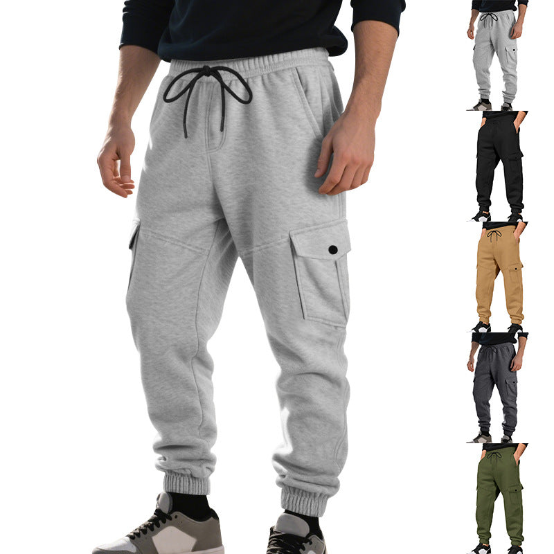 Herren Cargo-Jogginghose mit seitlichen Taschen und elastischem Bund R&B