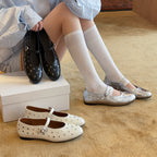 Damen Ballerinas mit modischem Riemchen und schimmernden Details R&B
