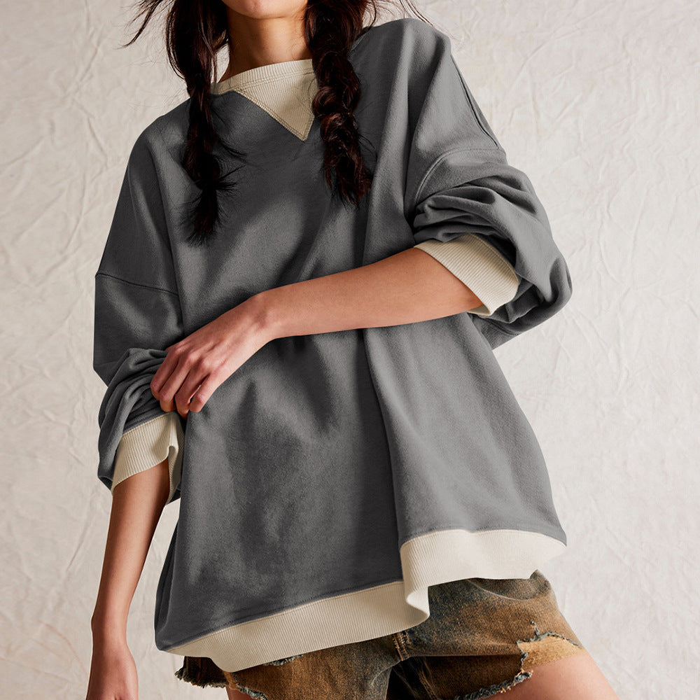 Damen Oversized Sweatshirt mit modernem Design und weichem Material R&B