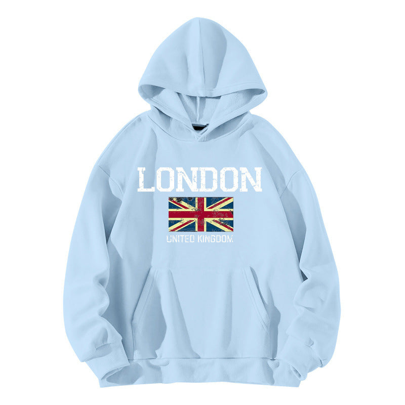 Damen Kapuzenpullover im urbanen London-Style mit Kängurutasche und gemütlichem Schnitt R&B