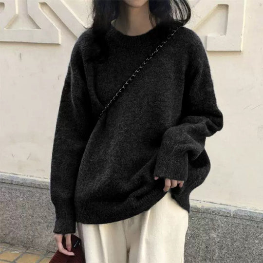 Damen bequemer Oversize-Pullover R&B