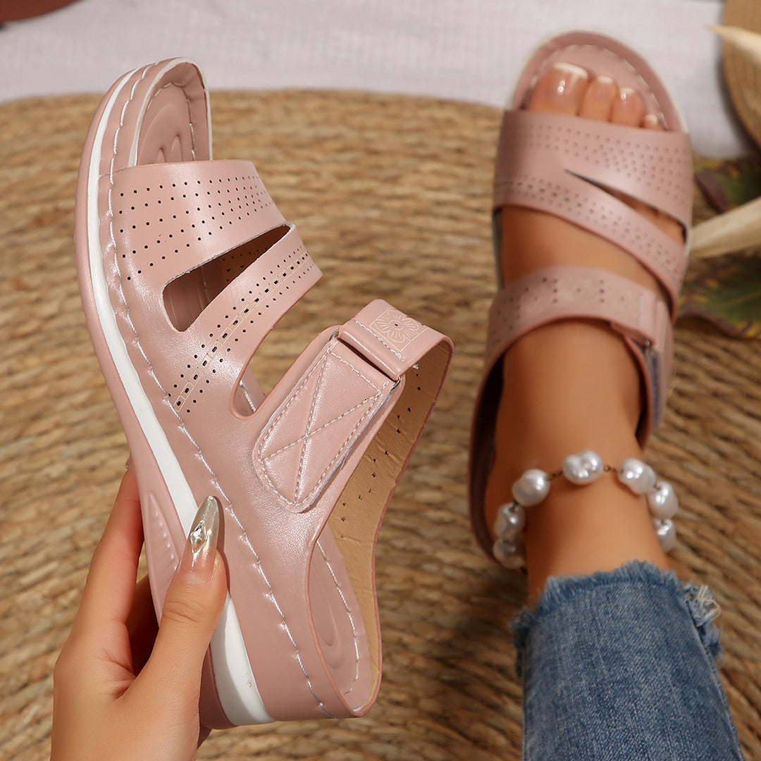 Damen Komfortable Sandalen mit verstellbarem Riemendesign und atmungsaktiver Obermaterial R&B