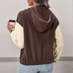 Damen Fleecejacke mit Kapuze