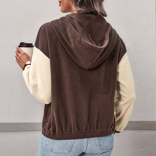 Damen Fleecejacke mit Kapuze R&B