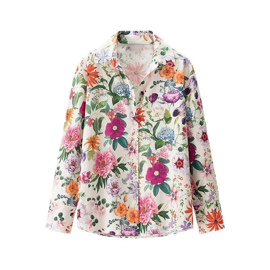 Damen Bluse mit floralem Muster und modernem Schnitt R&B