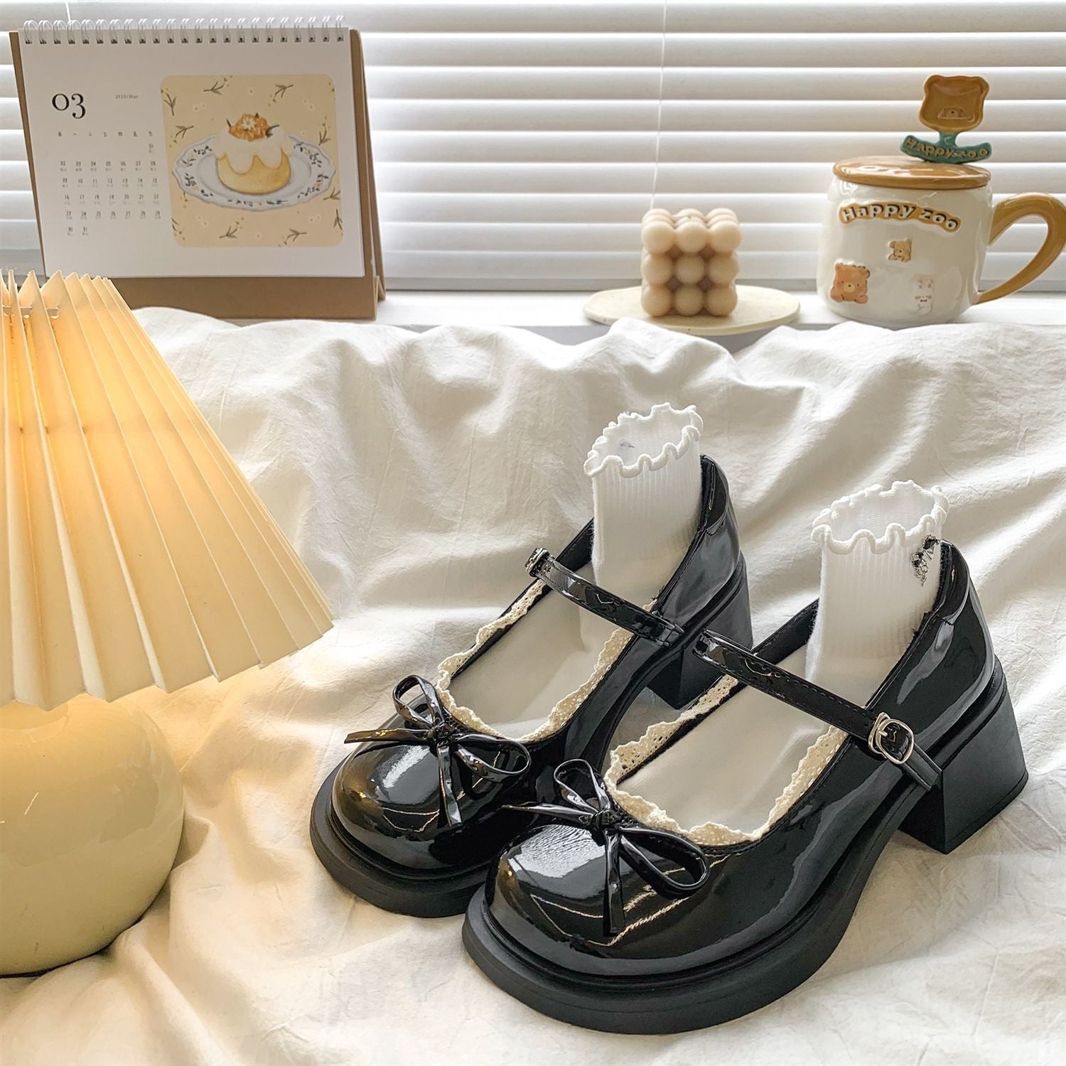 Damen Elegante Lackpumps mit verspieltem Schleifen-Detail und bequemer Sohle R&B