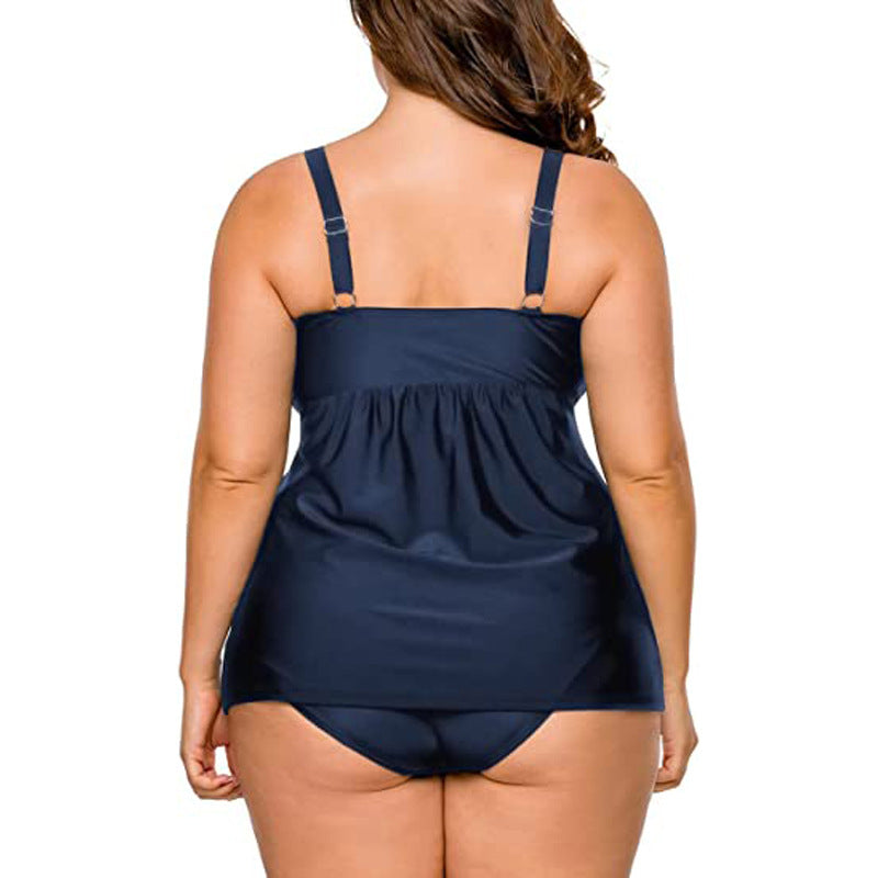 Damen Tankini-Badeanzug mit schmeichelndem Schnitt und verstellbaren Trägern R&B