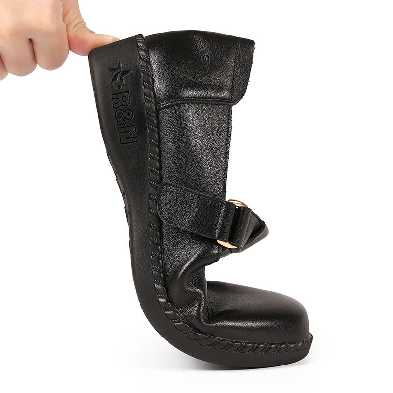 Damen Komfortable Slipper mit modischer Schnallenverzierung und anatomischem Fußbett R&B