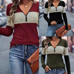 Damen Langarmshirt mit Reißverschluss R&B