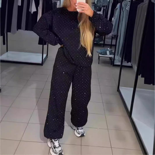 Damen Lässiger Freizeitanzug mit modernem Punktedesign R&B