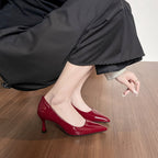 Damen Elegante Lack-Pumps mit komfortablem Blockabsatz