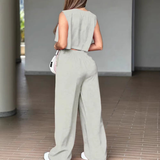 Damen Lässiges Zweiteiler-Outfit mit hochwertigem Stoff und modernem Schnitt R&B