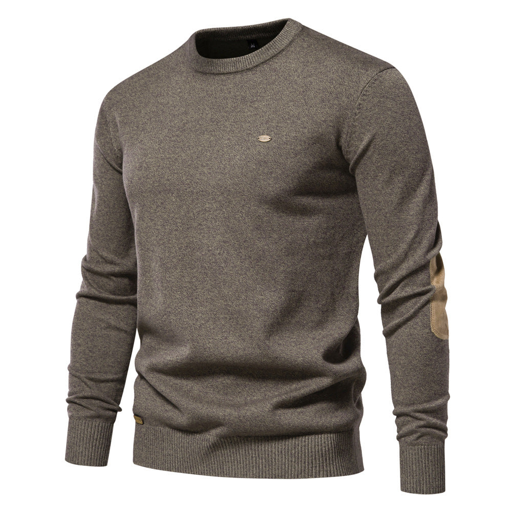 Herren Rundhals Pullover aus weichem Strickstoff R&B