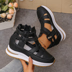 Damen sportive Sneaker-Sandalen mit atmungsaktiven Riemen und rutschfester Sohle R&B