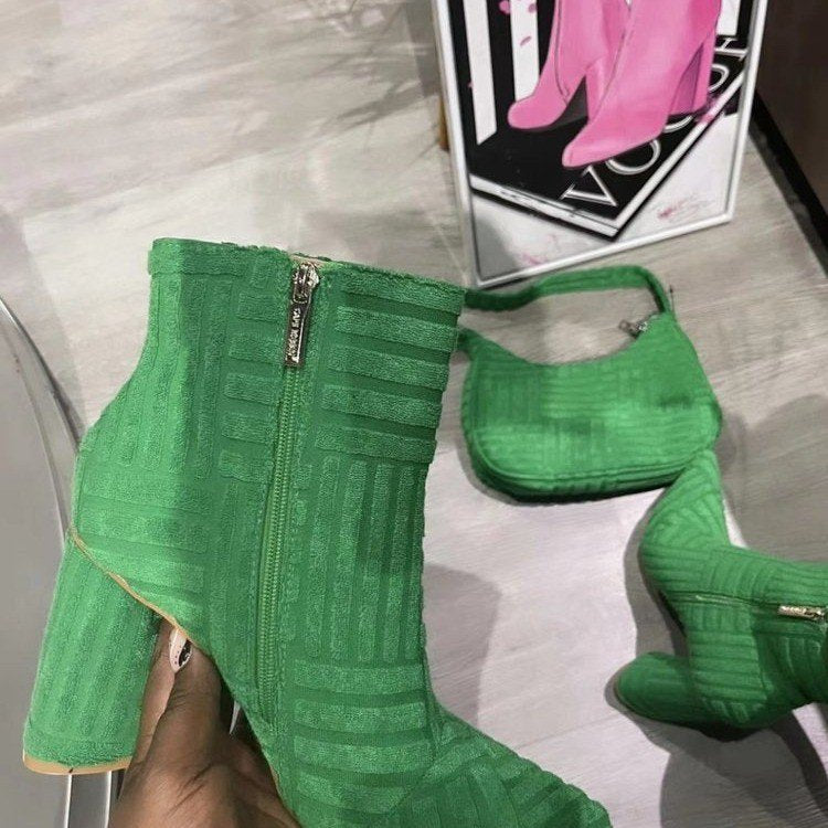 Damen Elegante Stiefeletten mit strukturiertem Obermaterial und praktischem Reißverschluss R&B