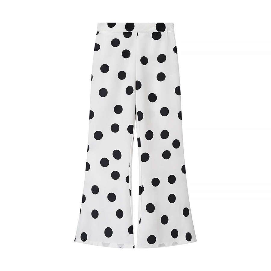 Damen weit geschnittene Culotte mit punktemuster R&B