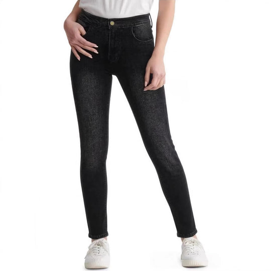 Damen Skinny Jeans im modernen Used-Look mit hohem Bund und elastischem Stretch R&B