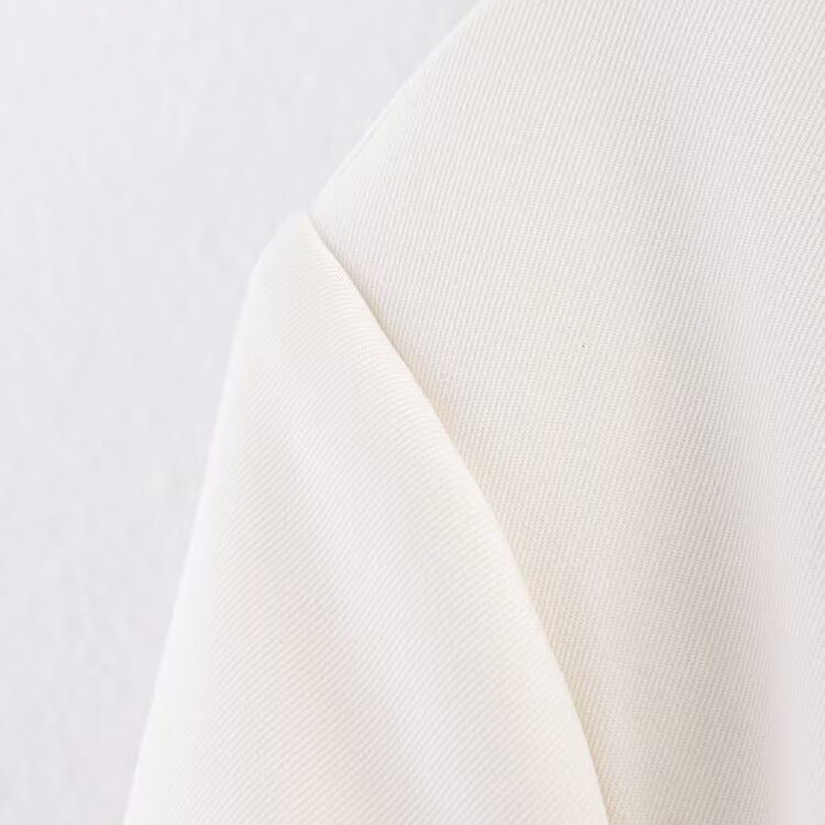 Damen eleganter Blazer mit abnehmbarem Halstuch R&B