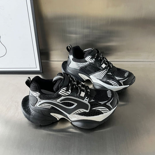 Damen Sportliche Chunky Sneakers mit atmungsaktivem Mesh-Obermaterial und stabiler Sohle R&B