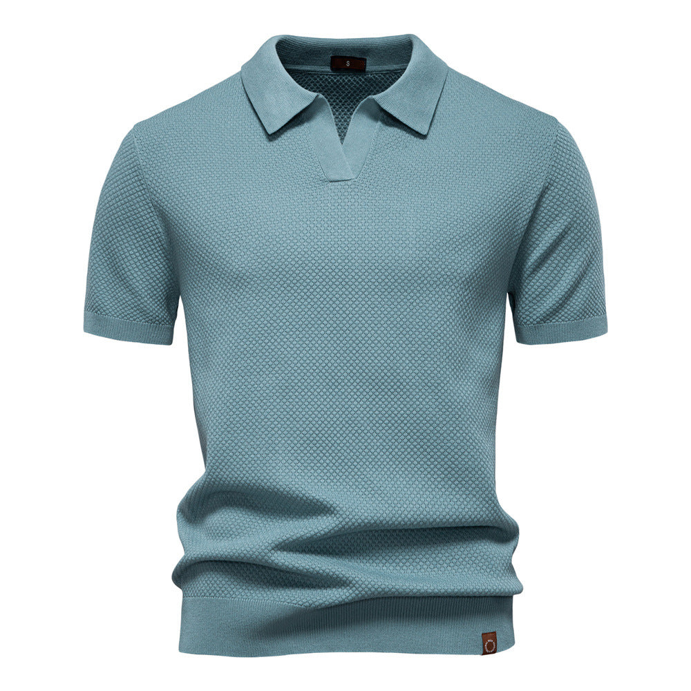 Herren Kurzärmliges Polo-Shirt mit strukturiertem Design