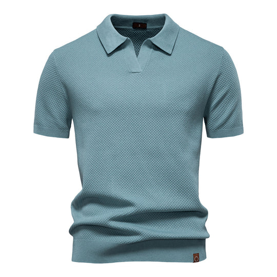Herren Kurzärmliges Polo-Shirt mit strukturiertem Design R&B