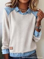 R&B | Sweatshirt mit Kontrast Einsätzen