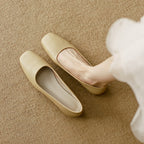 Damen elegante Ballerinas mit komfortablem Fußbett und hochwertiger Lederoberfläche R&B