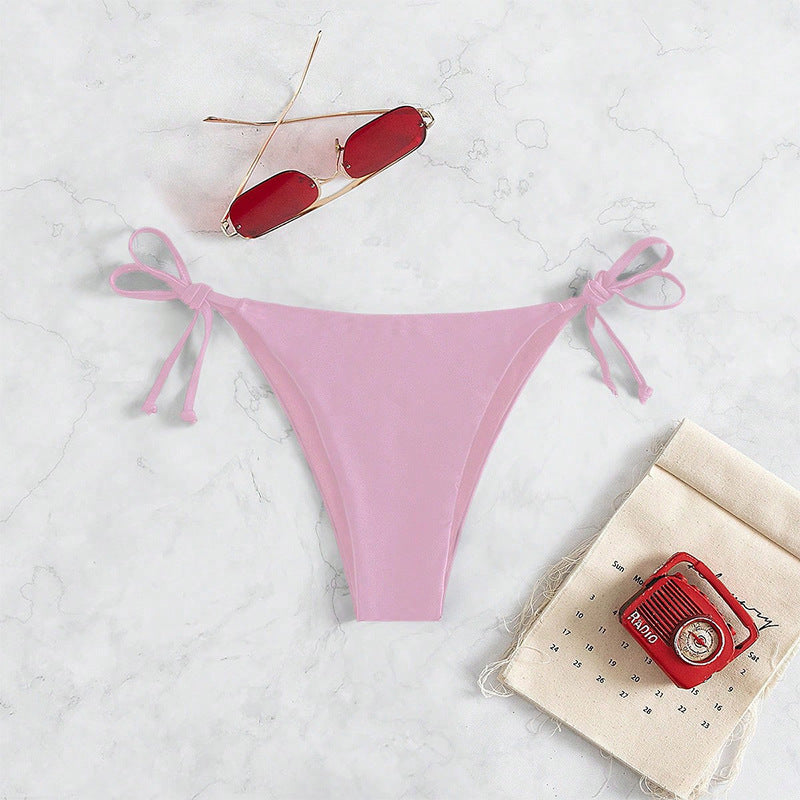 Damen Hochgeschnittenes Bikini-Unterteil mit verstellbaren Bindebändern R&B