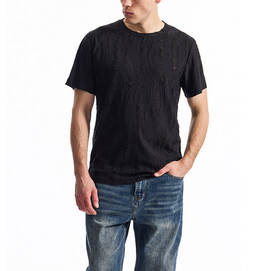 Herren T-Shirt mit einzigartigem Design und strukturierten Stoff R&B