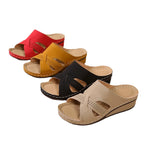 Damen Komfortable Wedge-Pantoletten mit elegantem Riemendesign R&B