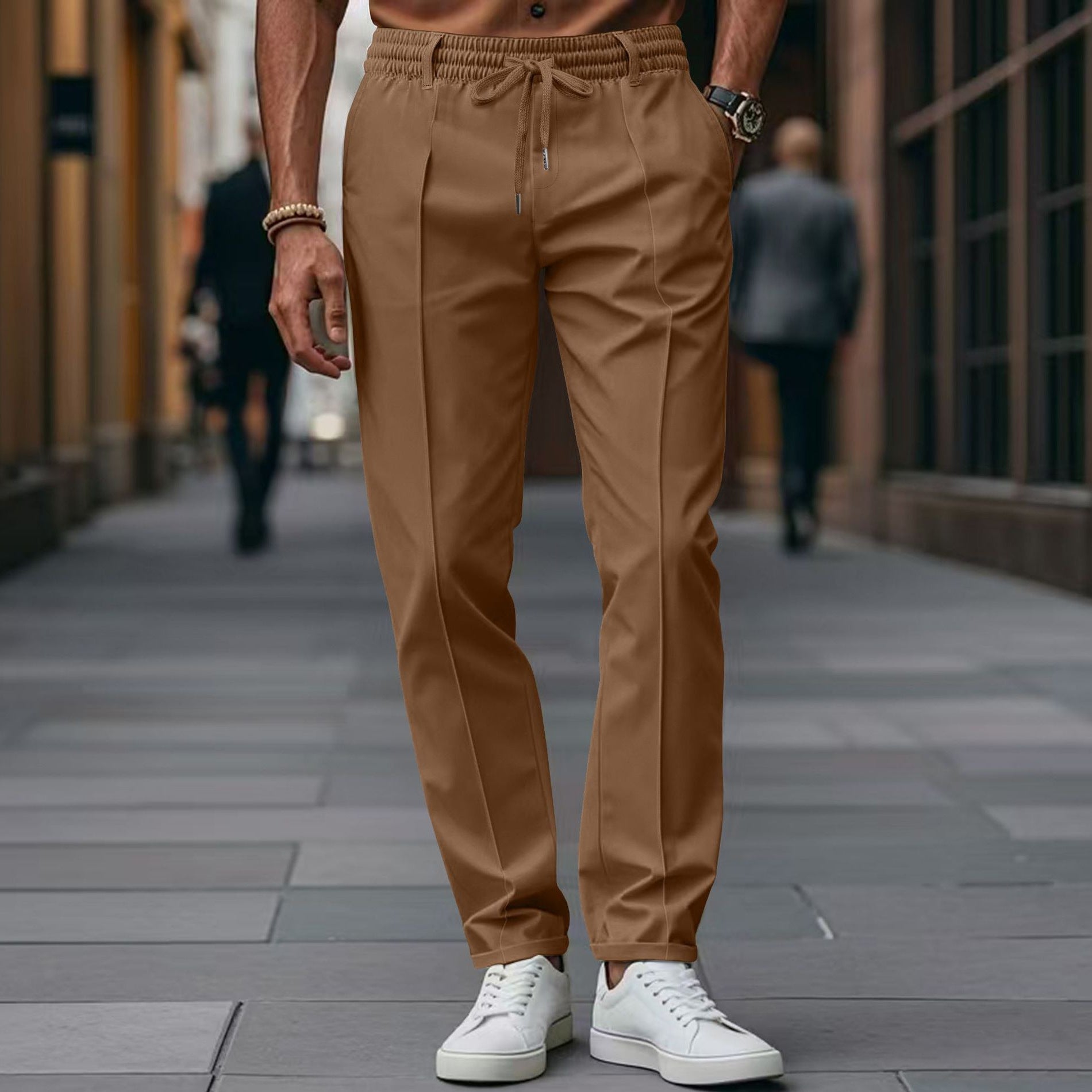 Herren lässige Jogginghose mit elastischem Bund und praktischen Seitentaschen R&B