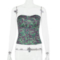 Damen Bustieroberteil mit floralem Muster und taillierter Silhouette