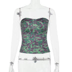 Damen Bustieroberteil mit floralem Muster und taillierter Silhouette