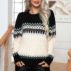 R&B | Geometrischer Strickpullover im Retro Look