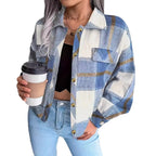 Damen karierte Hemdjacke R&B