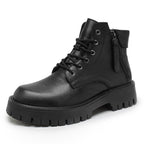 Damen Stiefeletten mit robustem Profil und seitlichem Reißverschluss