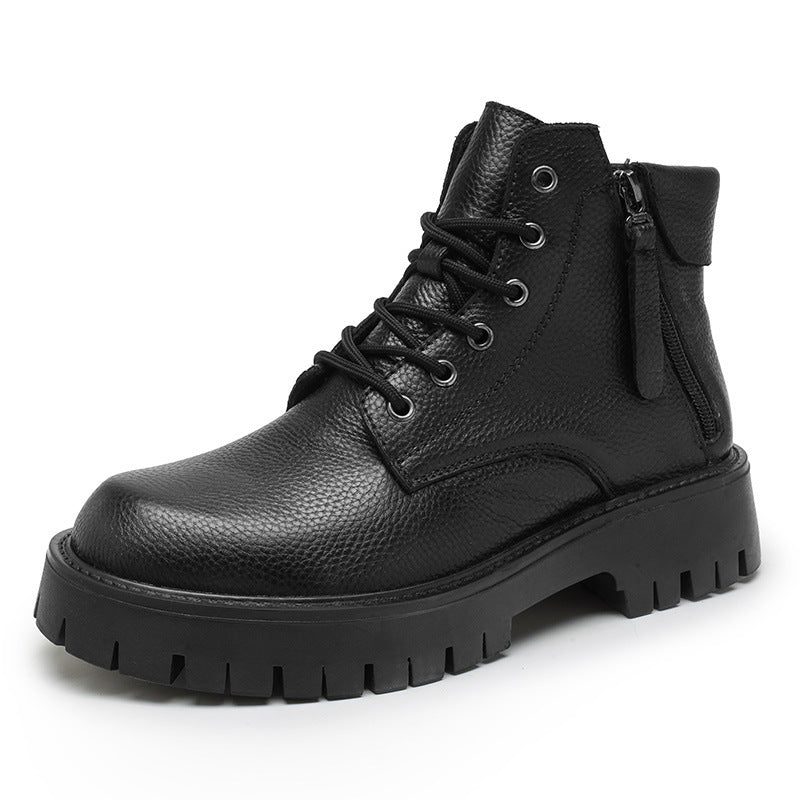 Damen Stiefeletten mit robustem Profil und seitlichem Reißverschluss