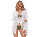 Damen eleganter Strandschal mit BindR&Bändern R&B