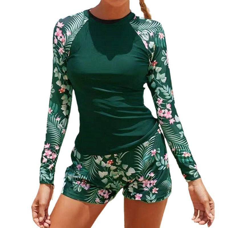 Damen UV-Schutz Rashguard-Set mit floralem Design R&B