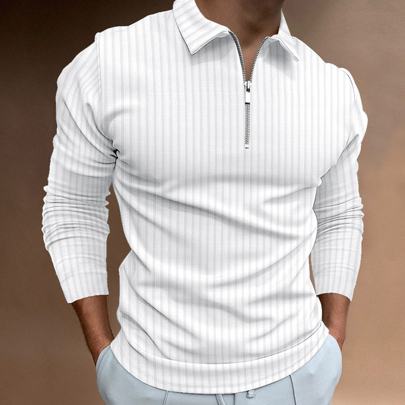 Herren modischer Poloshirt mit Reißverschluss R&B