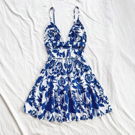 Damen Sommerkleid mit verspieltem Babydoll-Schnitt und floralem Design R&B
